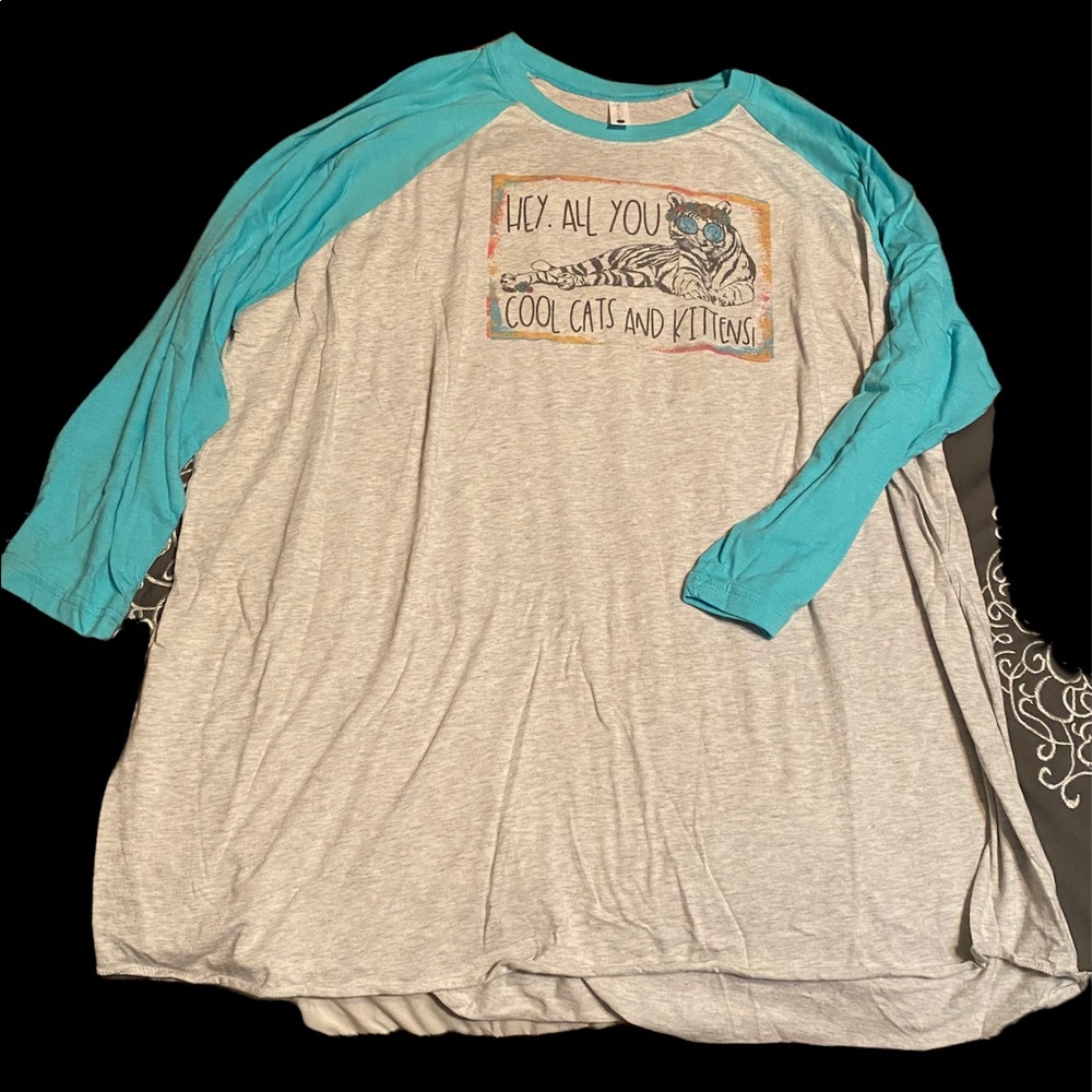 3XL 3/4 sleeve raglan tee Carole Baskin Joe Exotic